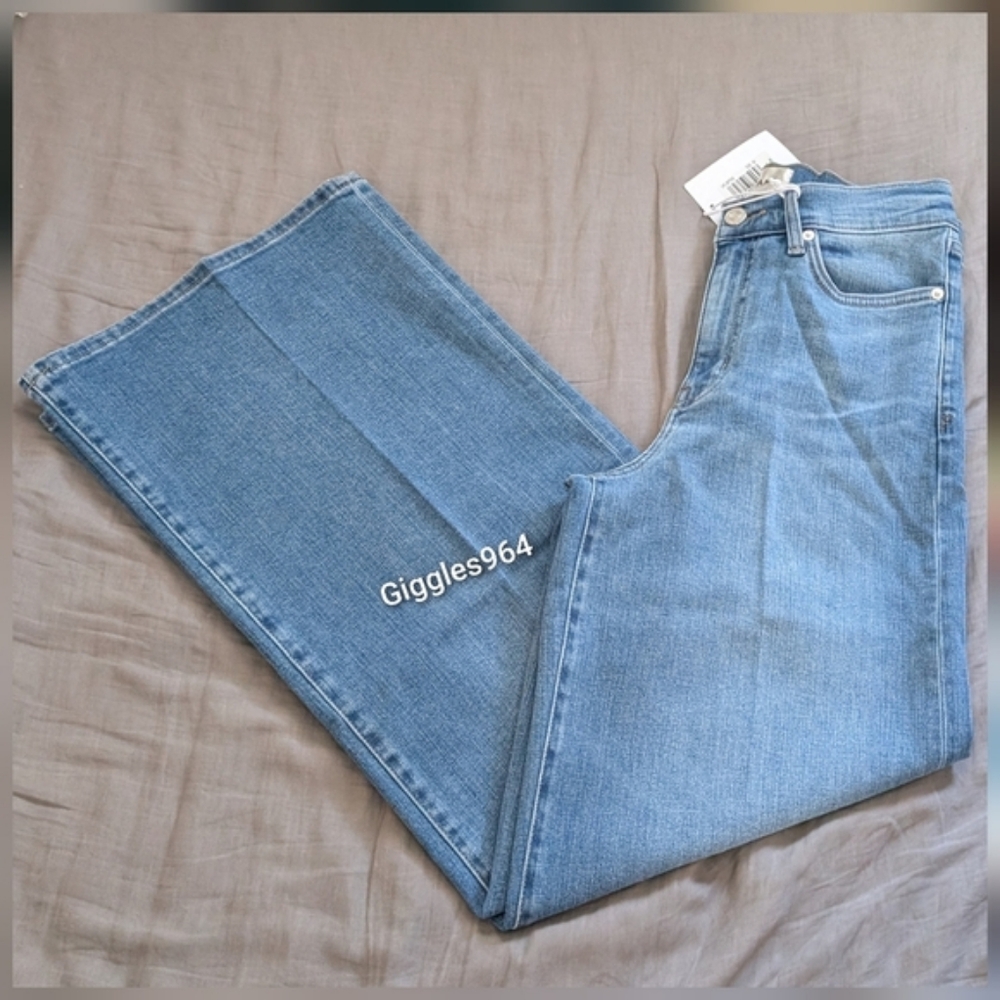 Frame Le Slim Palazzo Pants Jeans Ode Medium Wash